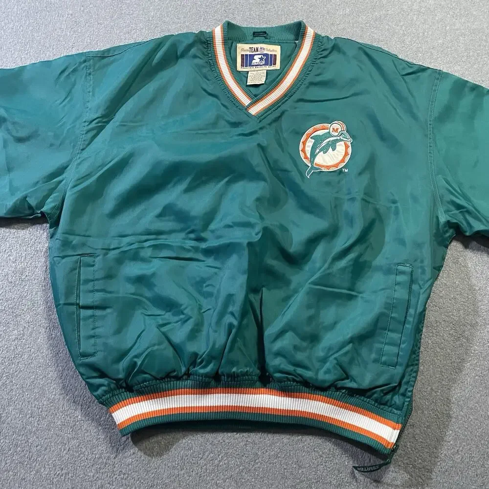 Vintage 90s Starter Dan Marino #13 Miami Dolphins Pullover Jacket Men’s Large